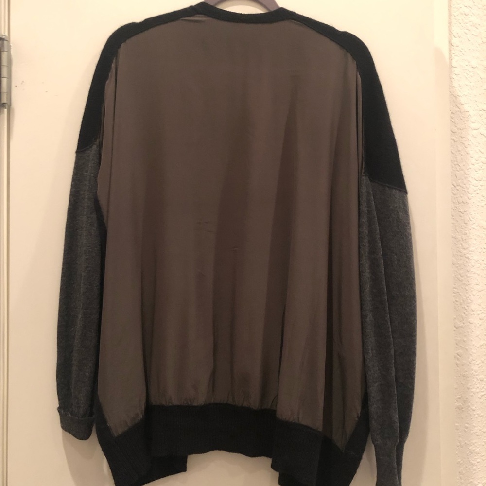 Vince Color Block Mixed Media Cardigan - Size M - image 2